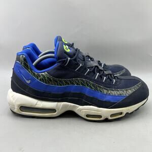 Nike Air Max 95 Premium Running Shoes Men Size 13 Blue White Comfort Sneakers